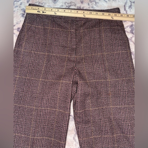 La Vie Rebecca Taylor Astrid Plaid Stretch Cotton Pants Size 28 (6) - Picture 10 of 11